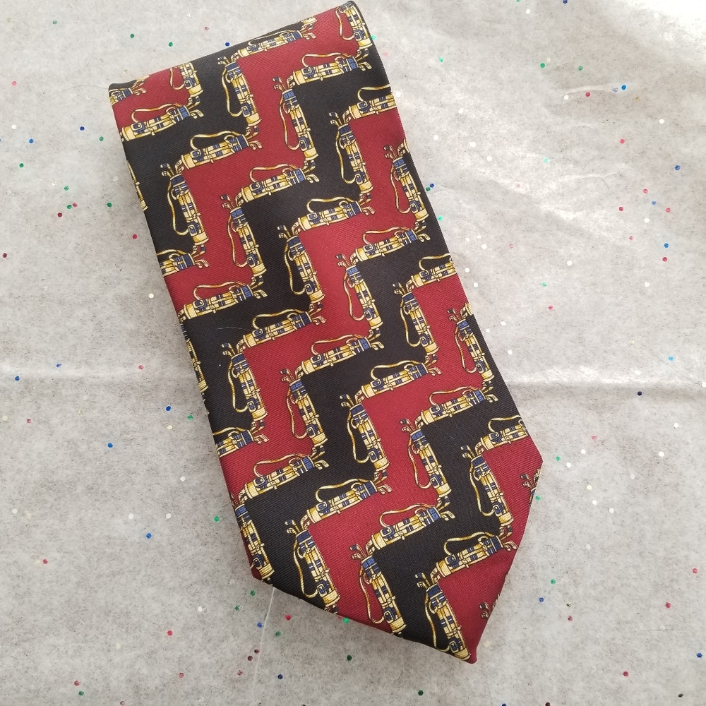 3/$18 Jack Nicklaus Golf Bag Tie Red and Black